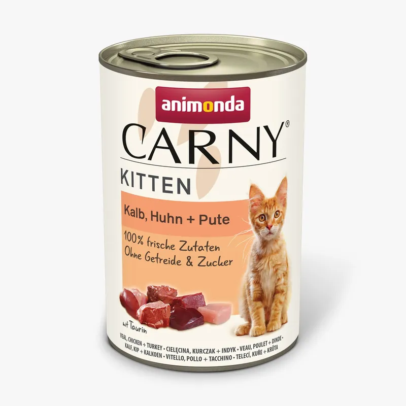 Animonda Carny Kitten Kalb und Huhn und Pute 400 Gramm Katzennassfutter Sonderaktion